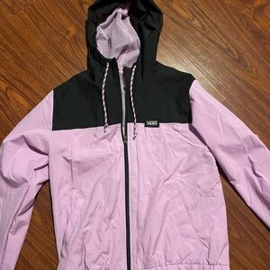 Vans Black and Pink Hooded Jacket
